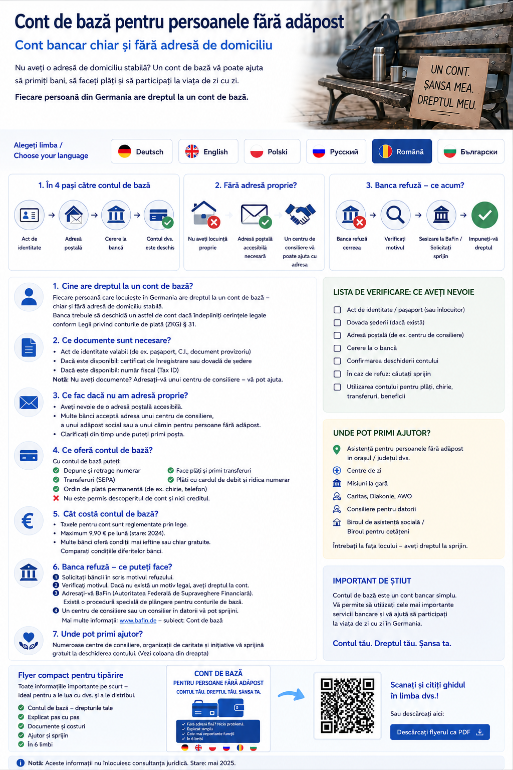 Cont de bază fără locuință proprie: ghid pentru persoane fără adăpost